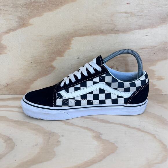 Vans Off The Wall -Old Skool Checkerboard -Sneakers -Black/White -Women's - 7.5 - Picture 4 of 9
